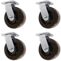 Casterhq 6"x2" HIGH Temperature PHENOLIC Wheel, Swivel Caster, 3, PK4 HD-HTSO6AS